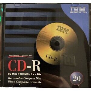 IBM CD-R 17 Pack 16x 80min /700MB 1x-16x Compatible Recordable Disc New